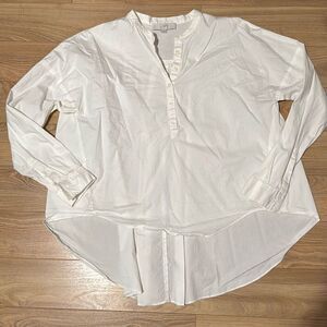 Ann Taylor Loft Size M White Shirt Blouse Top Women
